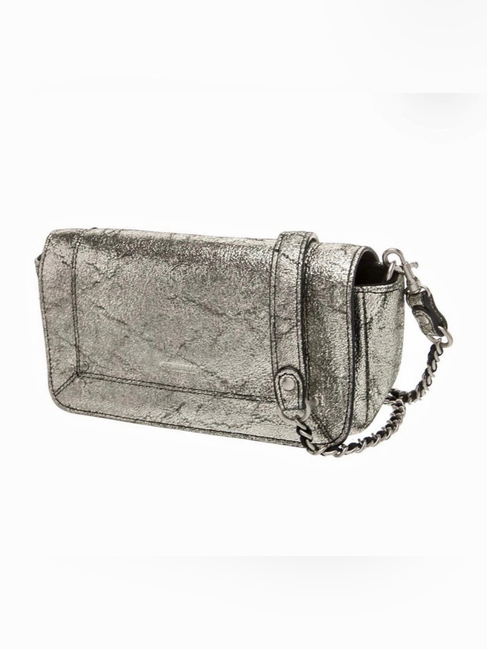 Jerome Dreyfuss Bob Silver Metallic Shoulder Bag